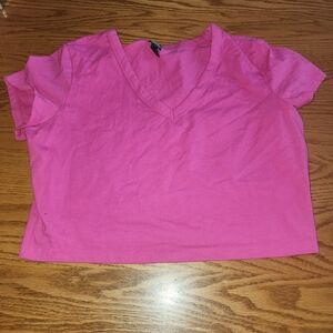 Wild Fable Bright Pink V-Neck Top
